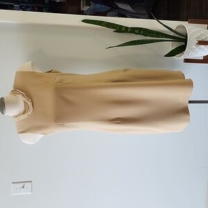 LOUBEN II Vintage Sleeveless Light Golden Yellow Midi Dress 10 Office‎ Career
